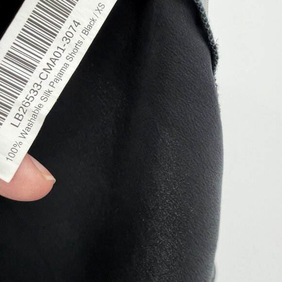 Quince Washable Silk Pajama Shorts Size XS Women’s in Black Elastic Waist - Picture 4 of 5